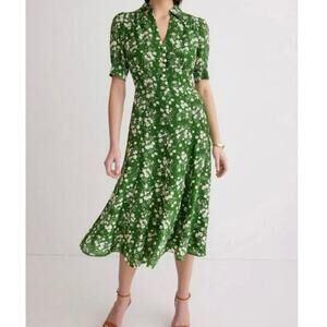 L.K. Bennett Sophie Wildflower
green Dress Size 10